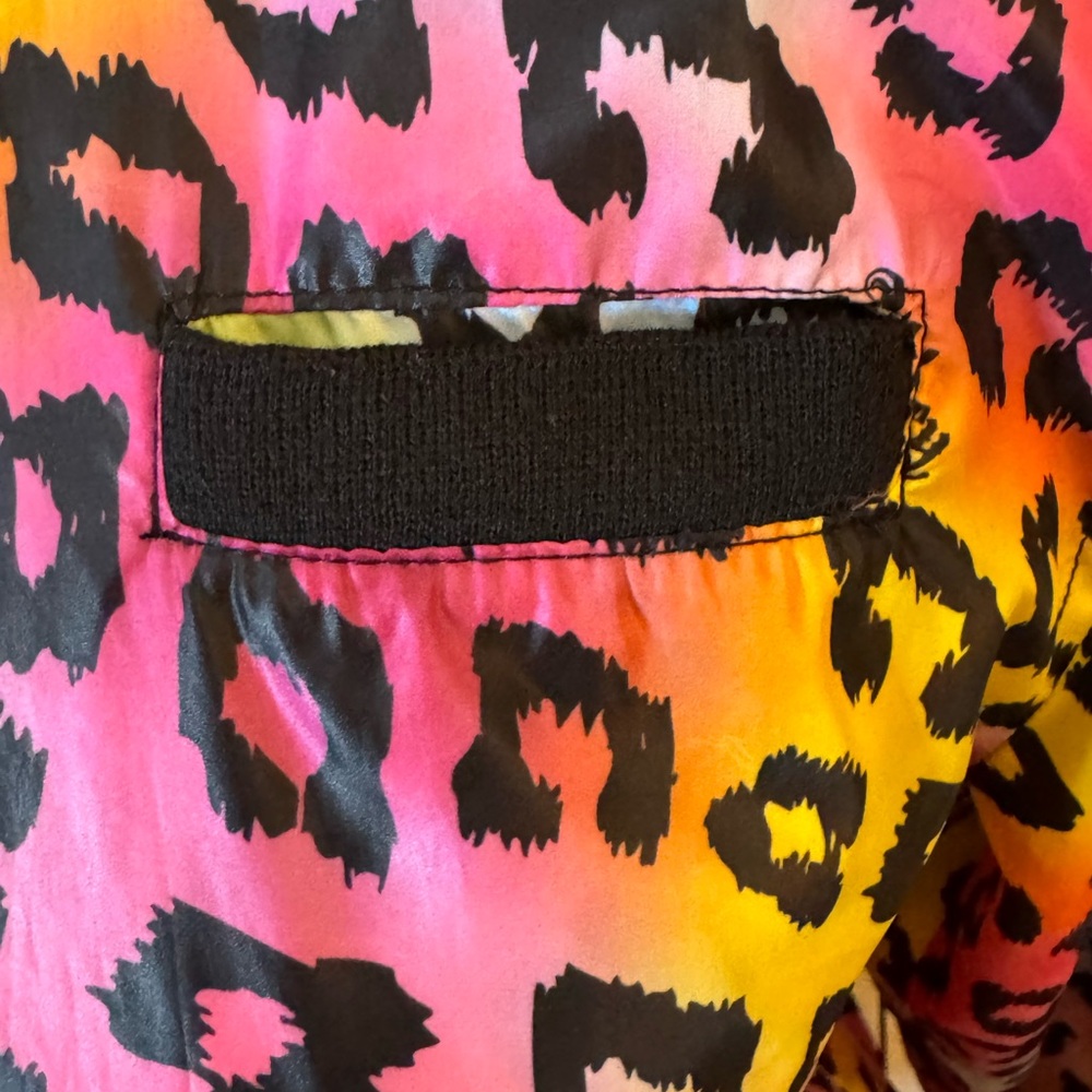 Abbey Dawn Avril Lavigne Rainbow Leopard Jacket Y2K‎ Scene Windbreaker S - Picture 8 of 17